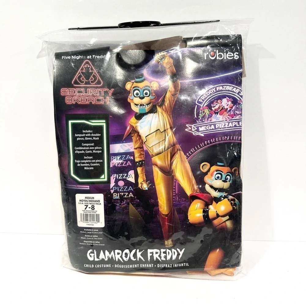 Rubie's Five Nights at Freddy's Security Breach Glamrock Freddy 3pc Kids Costume